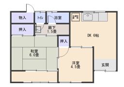 備前原貸家の間取り画像