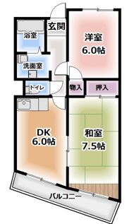 ロイヤルハイツ木村2号館の間取り画像