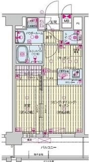 プレサンス鶴橋トレヴィエの間取り画像