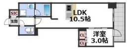 コンフォリア・リヴ博労町一丁目Qの間取り画像