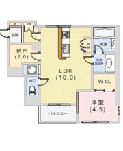芦屋第一コーポラスの間取り画像