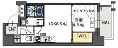 ラ・フォルム天満橋EASTの間取り画像