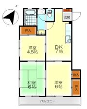 Kコート大学前の間取り画像