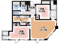 サンマークスだいにちサンタワーレジデンスG棟の間取り画像
