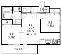 クリエオーレ八雲東の間取り画像