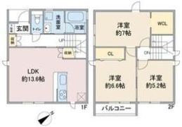 クーボライト植田山の間取り画像