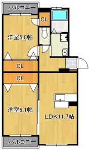 プレステージ千代南の間取り画像