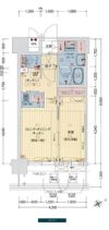 プレサンスOSAKA DOMECITYビーツの間取り画像