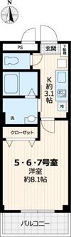 セブンアベニュー江北の間取り画像