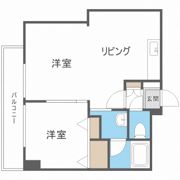 ヴィラウエスト難波の間取り画像