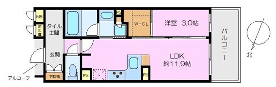 ブランニード塚本駅前の間取り画像
