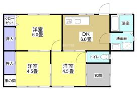 星川住宅（3DK）の間取り画像