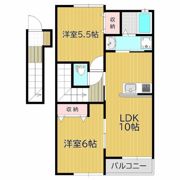 ウッディバード庭瀬の間取り画像