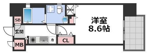 グラマシー京橋の間取り画像