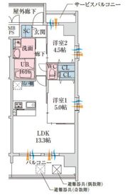 スプランディッド大阪ベイサイドDUEの間取り画像