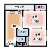 尾内ハイツの間取り画像