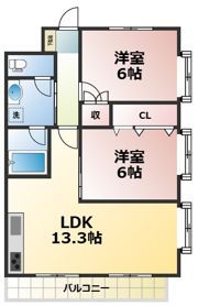 ソレイユ鷹ノ子駅前の間取り画像