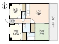 ル・セーヌ中筋の間取り画像