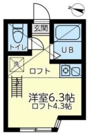 ユナイト三ツ沢ベルガモの間取り画像