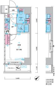 GENOVIA三ノ輪Ⅲskygardenの間取り画像