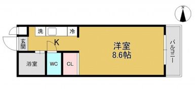 レジデンス学南の間取り画像