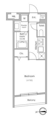 グローリオシェルト池袋本町の間取り画像
