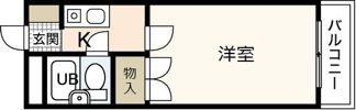 西原マンションの間取り画像