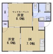 コーポラス横井B棟の間取り画像