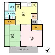 コーポ七曲り Dの間取り画像