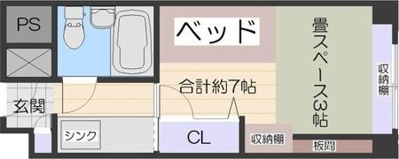 ステュディオ新御堂の間取り画像