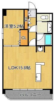 エボリューション徳力の間取り画像