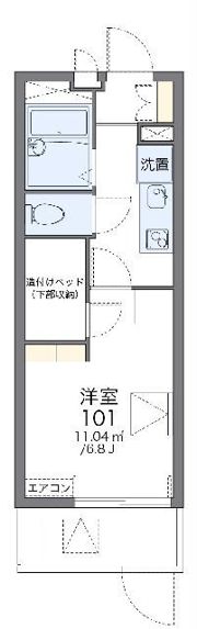レオパレスドエル 別所の間取り画像