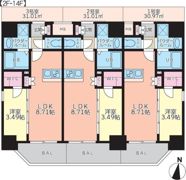 サムティ京橋Clearの間取り画像