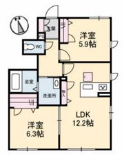 Casa Alegre 8 日下橋の間取り画像