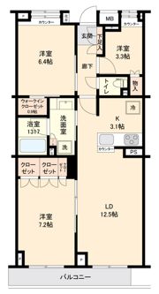 サステナブランシェ本行徳の間取り画像