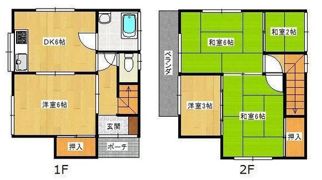 中山貸家の間取り画像