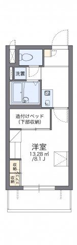 レオパレスストレーザ椿森の間取り画像