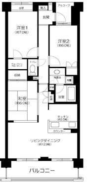 リーデンススクエア横浜鶴見の間取り画像