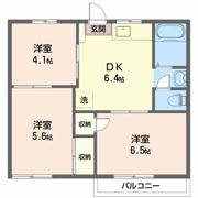 サンハイツ四軒町の間取り画像