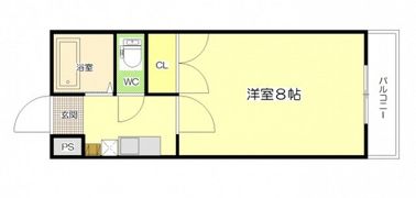 サンハイツ岡大Ⅱの間取り画像