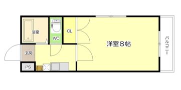サンハイツ岡大Ⅱの間取り画像