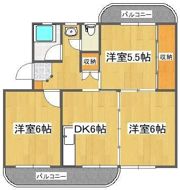 八番町リバーハイツの間取り画像