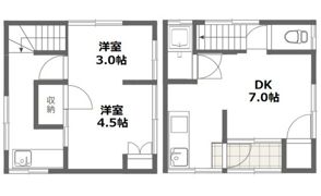 南方借家の間取り画像