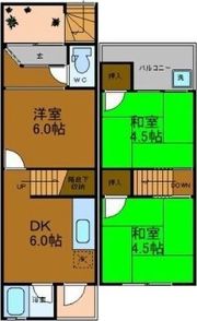 上石切町テラスの間取り画像