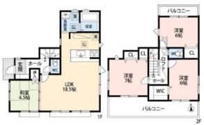 国分寺戸建ての間取り画像