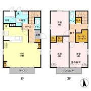D-room xevoΣ 朝霞 Bの間取り画像