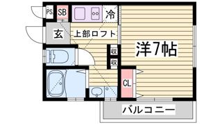 HCフラッツ須磨関守の間取り画像