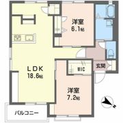 大毛寺ハイツB棟の間取り画像