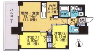 プラウドタワー武蔵小金井クロスの間取り画像