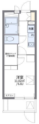 レオパレスフラワーヒル熊本の間取り画像